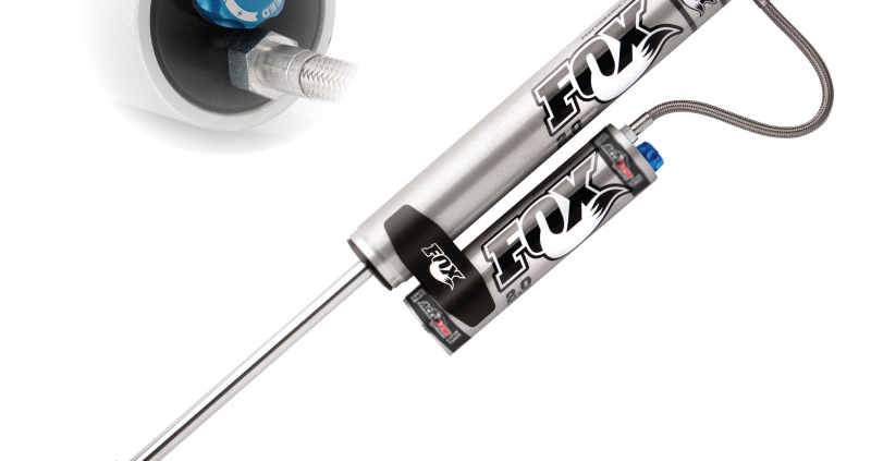 Fox 2.0 Performance Series Shocks With Eyelet Mounts Remote Reservoir and LSC Compression Adjuster